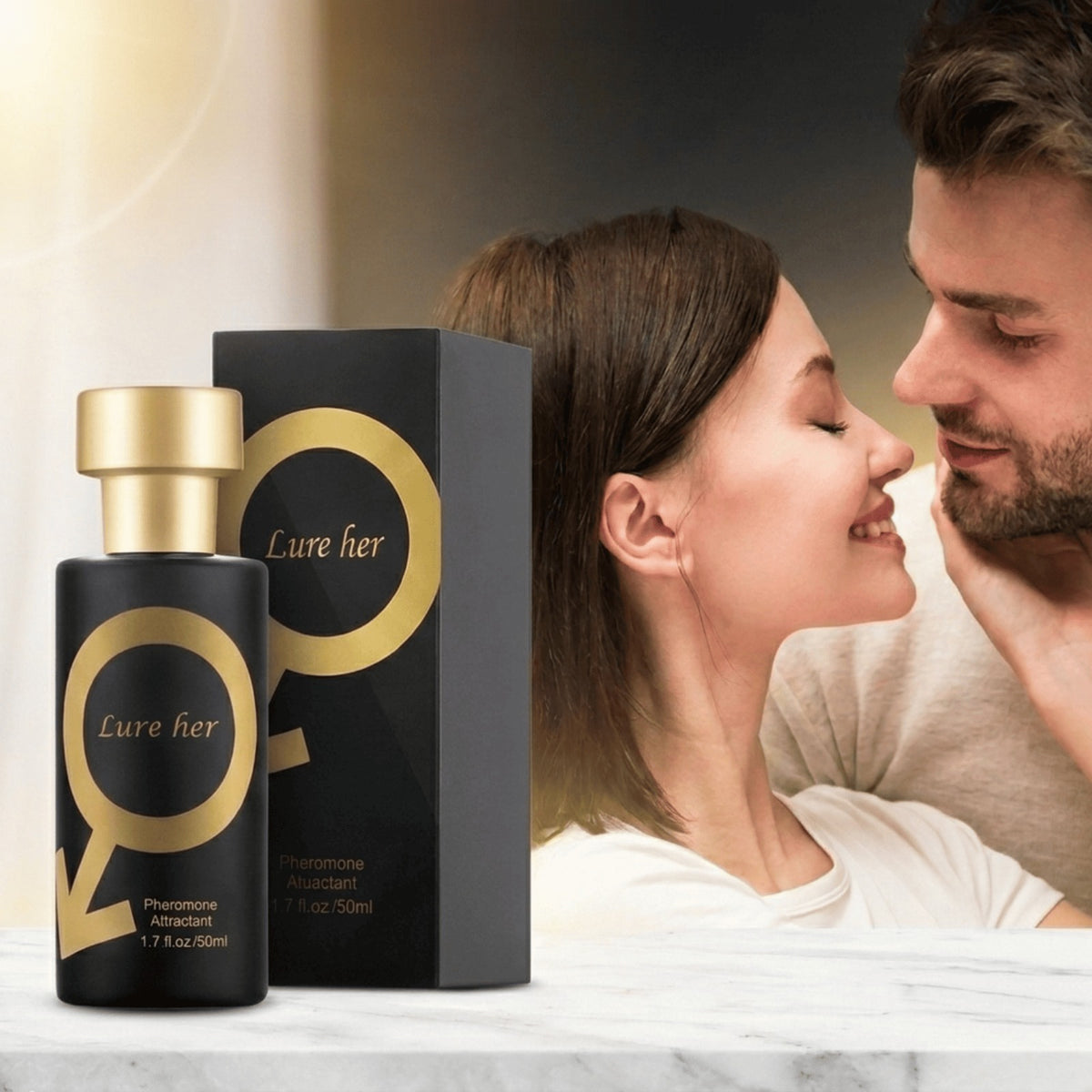 عطر الفيرومونات الفاخر Lure Her للرجال - الجاذبية الذهبية التي لا تُقاوم ✨BH