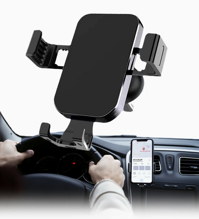 Car Bracket Aluminum Black / حامل الهاتف ألومنيوم للسيارة أسود
