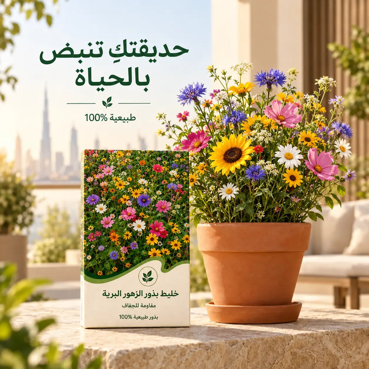 خليط بذور الزهور البرية الألمانية (14 صنفاً) –qatar